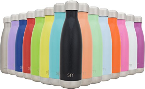 Simple Modern Vacuum Insulated Wave Bottle - Double Walled Stainless Steel Water Thermos - Cola Style Hydro Swell Tumbler