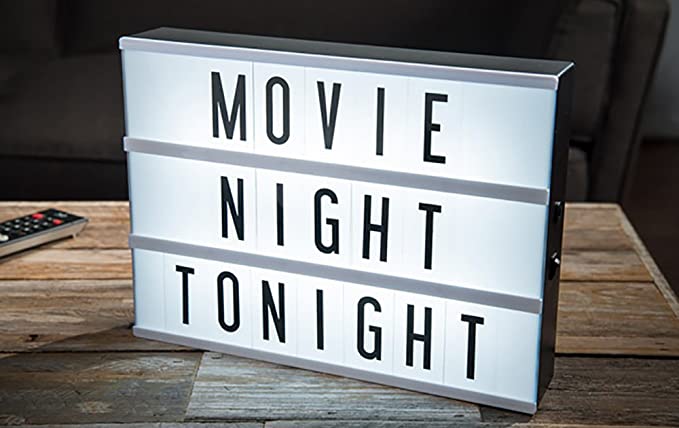 Cinema Lightbox with 109 Letters, Numbers and Symbols