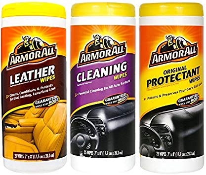 Armor All Wipes Car Interior Cleaning Bonus Pack Leather, Cleaning & Protectant