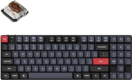 Keychron K13 Pro Ultra-Slim Wireless QMK/VIA Custom Mechanical Keyboard, Hot-swappable Programmable Macro 80% Layout RGB Backlit Low Profile Gateron Brown Switch Bluetooth/Wired for Mac Windows Linux