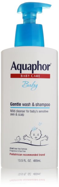 Aquaphor Baby Gentle Wash and Tear Free Shampoo Fragrance Free Mild Cleanser 135 Ounce