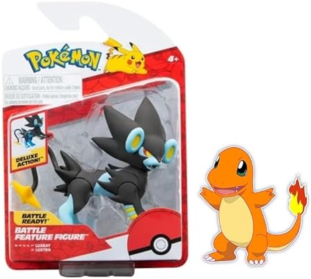 Pokemon Clip n Go Battle Feature Figure Multi-Pack Action Ready Pack Plus Bonus Sticker (Luxray)