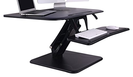 FlexiSpot 27"  Height adjustable Standing Desk Converter  w/ Quick Release Removable Keyboard Tray