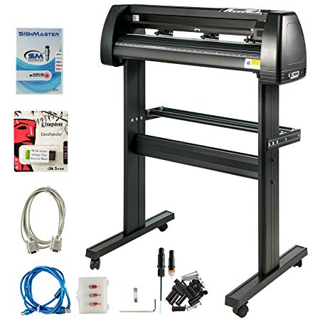 VEVOR Vinyl Cutter 34 Inch Plotter Machine Signmaster Software Sign Making Machine 870mm Paper Feed Vinyl Cutter Plotter with Stand (34Inch Style 1)