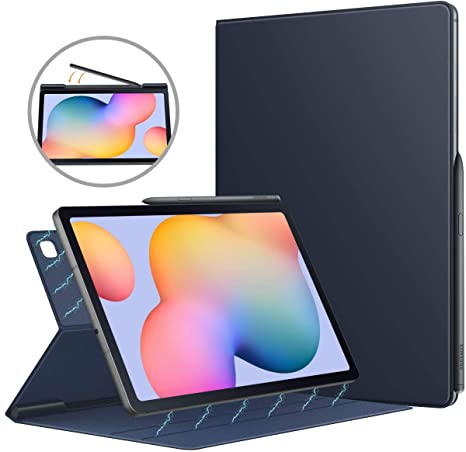 MoKo Case Compatible with Galaxy Tab S6 Lite 2020, Ultra-Slim Smart Folio Shell Cover Magnetic Absorption Case Fit Samsung Galaxy Tab S6 Lite 10.4 2020 SM-P610/P615 ONLY - Indigo