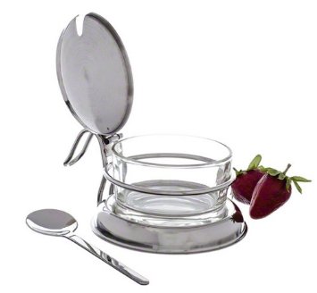 Tablecraft (357) 6 oz Glass Condiment Jar Set