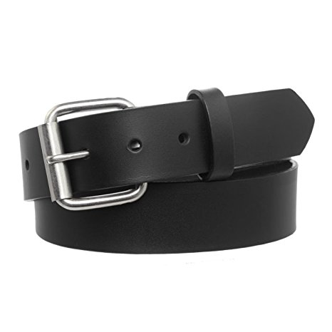 Men's Full Grain Leather Belt With Snap Off Buckle - Made in USA