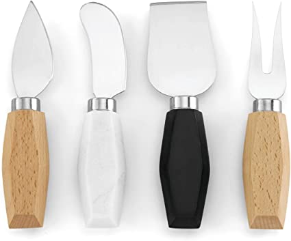 Lenox Platform Wood/Marble Cheese Knives, Set of 4