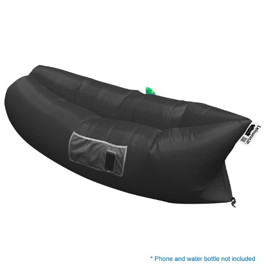 [LeisureUPTM ] 2nd Generation 2-Opening Design Inflatable Air Lounger Bubble with Pockets for Outdoor Camping Hiking BBQ as a Couch Sofa Bed or Hammock