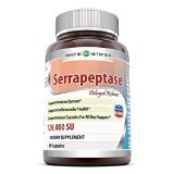 Amazing Nutrition Serrapeptase 120 000 Units - 90 Capsules - Natural Anti-inflammatory - Promotes Healthy Sinuses - Supports Cardiovascular Immune and Arterial Health