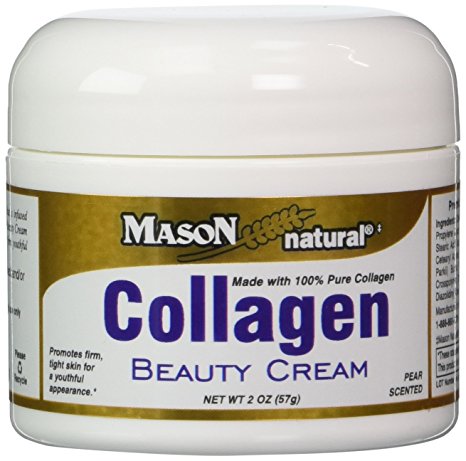 Mason Vitamins Collagen Beauty Cream 100% Pure Pear Scent, 2-Ounce Jars (Pack Of 2)