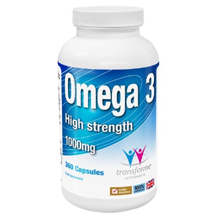 High Strength Omega 3 Fish Oil 1000mg 360 Capsules