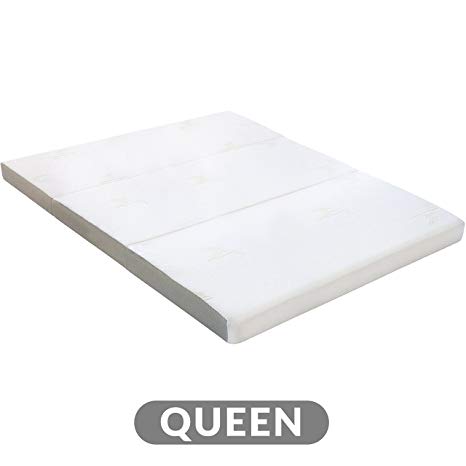 Milliard Tri Folding Mattress | Ultra Soft Washable Cover | Queen {78" x 58" x 4"}