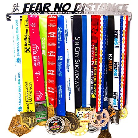 Medal Hanger   Fear No Distance   Medal Display Rack For 30  Medals   For Marathon, Running, Race, Sports Medals