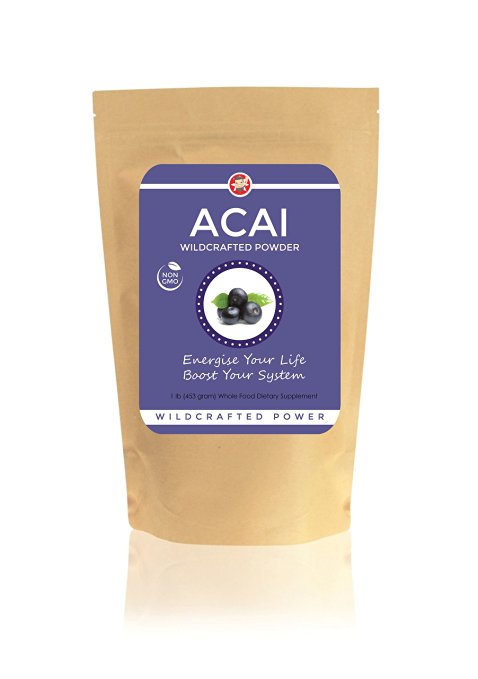 Acai Berry Powder 1lb (16 Oz)- Wildcrafted - Natural Vitality Boosting Health Food by Mr. Ros