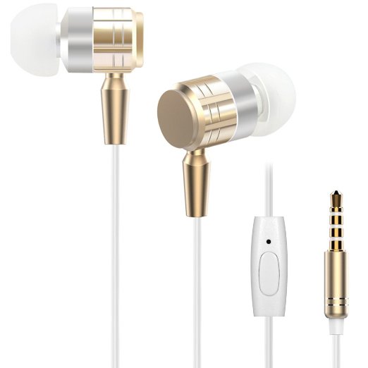 G-Cord In-Ear Headphones with Mic and Volume Control  for Smartphones and Tablets