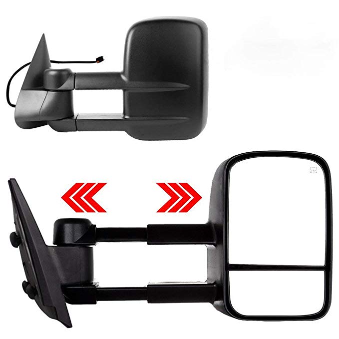 Towing Mirrors, YINTATECH Power Heated Pair Side Tow Mirrors Door Side Mirror for 07-14 Chevy GMC Truck