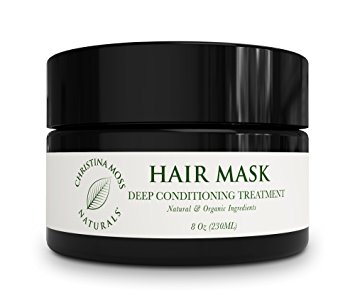 Deep Conditioner Hair Repair Treatment Mask For Damaged, Dry Hair. Rescue Care, Organic & 100% Natural For All Hair Types, Women, Men. Sulfate Free. No Harmful Chemicals. Christina Moss Naturals. 8oz.