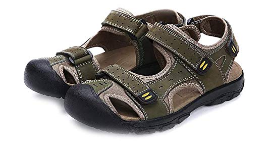 Asifn Men Outdoor Hiking Sandals Breathable Athletic Climbing Summer Beach Shoes Mens Closed Toe Sport Sandal