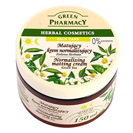 Green Tea Normalizing & Mattifying Face-Cream - for Oily and Combination Skin – Cruelty-Free / Not Tested on Animals / Paraban-Free– ** 150ml **