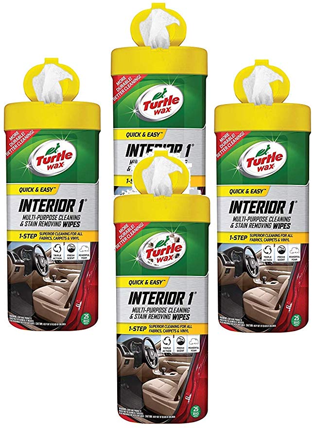 Turtle Wax 50648 Quick and Easy Interior 1 Multi-Purpose Cleaning Wipes