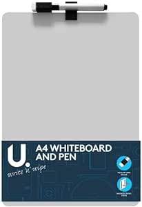 BG Write & Wipe A4 Whiteboard & Pen   Magnetic Fixing Strips