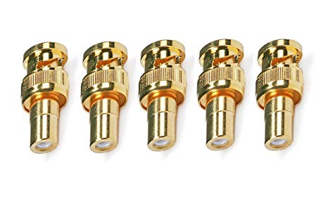 5 PCS BNC Male to RCA Female Adaptor Gold Plated, CNE579986