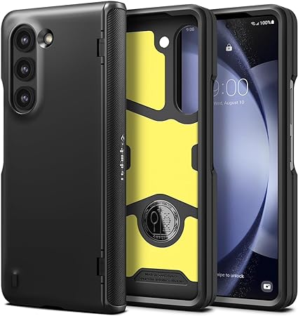 SPIGEN Slim Armor Pro Case Designed for Samsung Galaxy Z Fold 5 (2023) Heavy Duty Hard Cover - Black