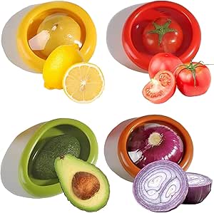 Silicone Fruit Storage Box,Fruit And Vegetable Anti-Oxidation Storage Box,Silicone Fruit and Vegetable Storage Containers Set for Fridge Keep Fresh