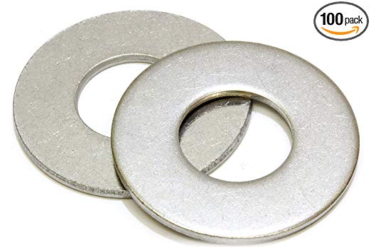 1/4" Stainless Flat Washer, 5/8" Outside Diameter (100 Pack)- Choose Size, By Bolt Dropper, 18-8 (304) Stainless Steel