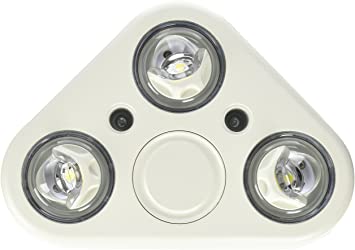 ALL-PRO Outdoor Security REV350FW Revolve LED Triple Head Flood Light, 2400 lm, White, 5000K