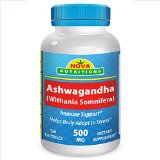 Ashwagandha 500 mg 120 Capsules by Nova Nutritions