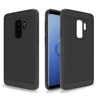 Ayoo:Galaxy S9 Plus Case,Galaxy S9  Case,Galaxy S9  Plus Case,Galaxy S9 Plus Phone Case,[Drop Protection] Brushed Texture Full-Body Shockproof Protective Cover Design for Galaxy S9 Plus-ZS Black