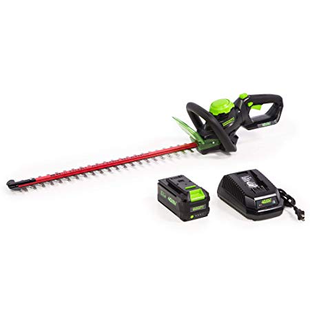 Greenworks 24-Inch 40V Cordless Hedge Trimmer, 3AH Battery and Charger Included HT-240