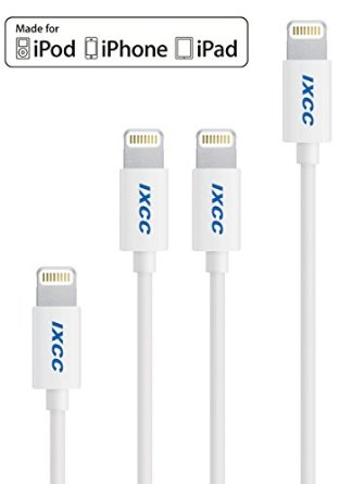 iXCC Element Series 8pin Lightning USB Charge and Sync Cable Bundle for iPhone 566sPlusiPad MiniAirPro