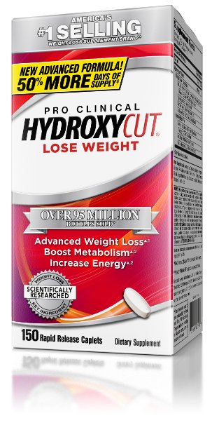 Hydroxycut Pro Clinical, America's #1 Selling Weight Loss Brand, 150 Caplets, Lose Weight, Increase Energy