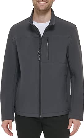 Calvin Klein mens Water Resistant Soft Shell Open Bottom Jacket (Standard and Big & Tall)