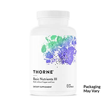 Thorne Research - Basic Nutrients III without Copper and Iron - Comprehensive Multiple Without Copper and Iron - 180 Capsules