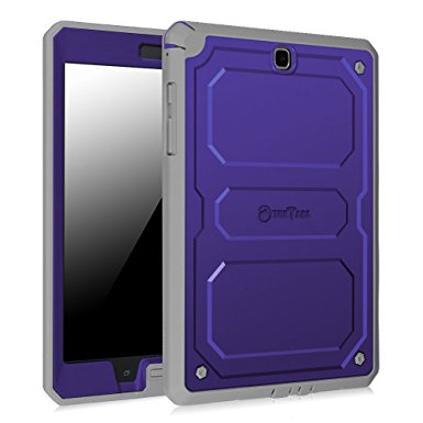 Fintie Samsung Galaxy Tab A 8.0 Case [CaseBot Tuatara] - Rugged Unibody Dual Layer Hybrid Full Protective Cover with Built-in Screen Protector and Impact Resistant Bumper, Navy