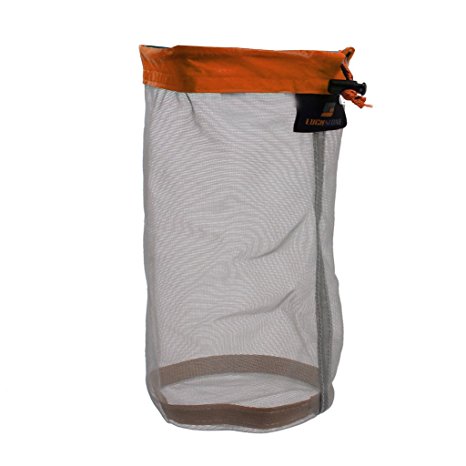 Ultra Light Mesh Stuff Sack Storage Bag for Tavel Camping Orange