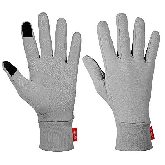 Aegend Lightweight Running Gloves Ski Snowboard Gloves Women Men Touch Screen Gloves Cycling Bike Sports Compression Liner Gloves for Winter Early Spring Or Fall,4 Colors, 3 Sizes