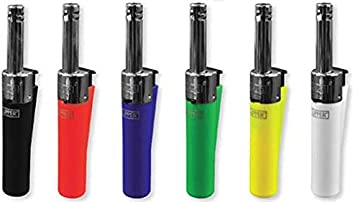 6 Clipper Electronic Mini Utility Tube Lighters Refillable 4.5" Tall