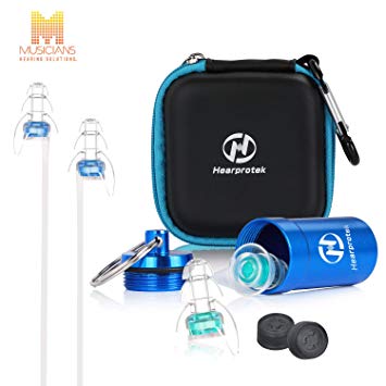 Musicians Earplugs, Hearprotek Noise Cancelling High Fidelity Earplugs-Hearing Protection for Concerts, Live Music, Drummer, Percussion, DJ & Clubbing (Reusable and Comfortable)