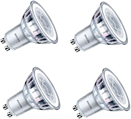 Philips LED Classic 3.5 W GU10 Glass LED Spot Light (Replacement for 35 W Halogen Spot) - Warm White, Pack of 4