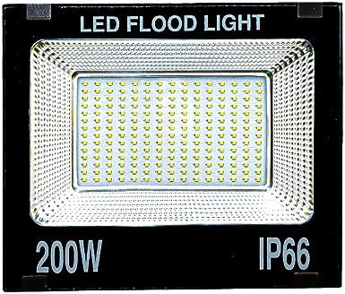 Gesto 200W LED Flood Light Outdoor, Cool White, IP66 Waterproof Outdoor Flood Lights for Factory,Commercial Place,Yard, Garden, Playground -Pack of 1
