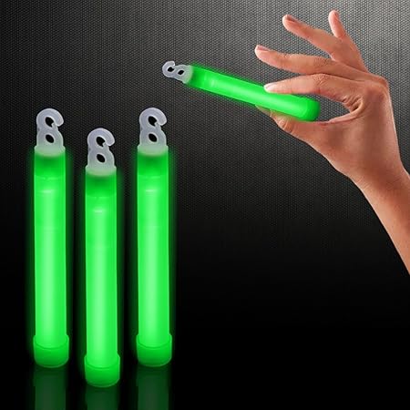 Windy City Novelties 6-Inch Green Color Glow Sticks | Essential Accessories for Emergency Lighting, Glow Parties, Raves, and EDM Concerts. Light Up The Night with Green Color Glow Stick (Pack of 25)