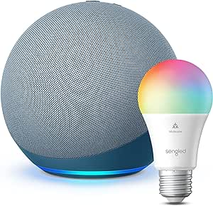 Echo (4th Gen) | Twilight Blue with Sengled Matter Smart Bulb