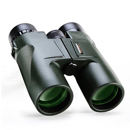 USCAMEL® Military HD 10x42 Waterproof Binoculars Professional Hunting Telescope Compact Pocket Size for Sport Army Green