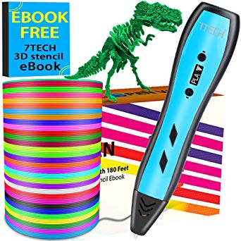 7TECH 3D Pen for Kids Auldts with 180 Feet PLA Filament Printing Printer