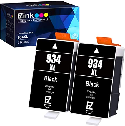 E-Z Ink (TM) Compatible Ink Cartridge Replacement for HP 934 XL to use with Officejet 6230 6830 6815 6812 6835 6820 Printer (2 Black, 2 Pack)